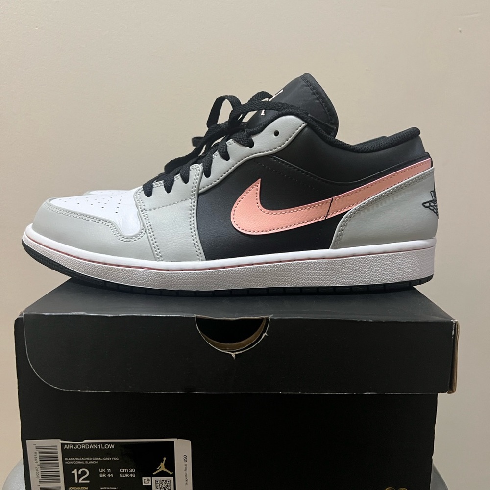 Nike Jordan 1 Low Grey Fog Bleached Coral